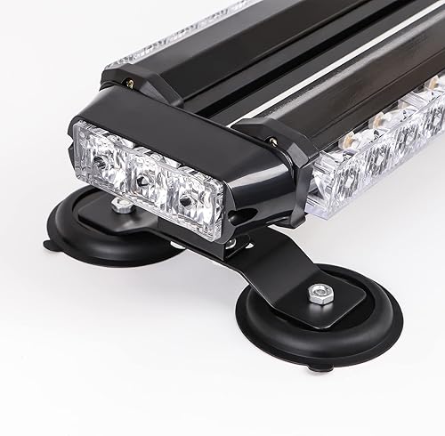 Miniatura 5 de CUMART Barra de luz de baliza de techo automotriz de 26.5 pulgadas, 54 LED, destello de advertencia de emergencia de doble cara, luz estroboscópica
