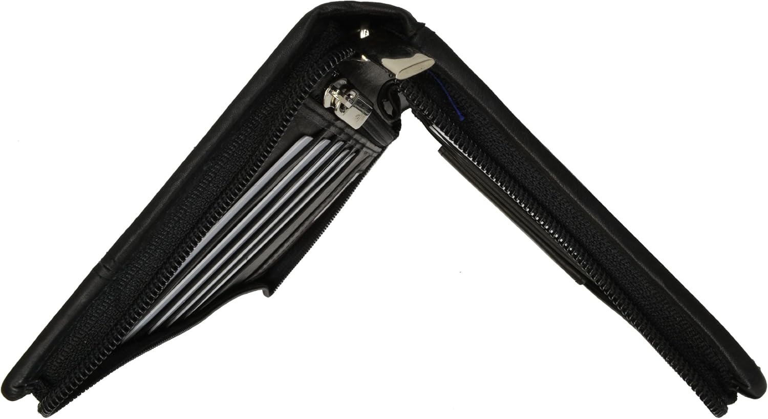 MARSHAL Zip Around Leather Travel Wallet with Passport and Boarding pass Holder