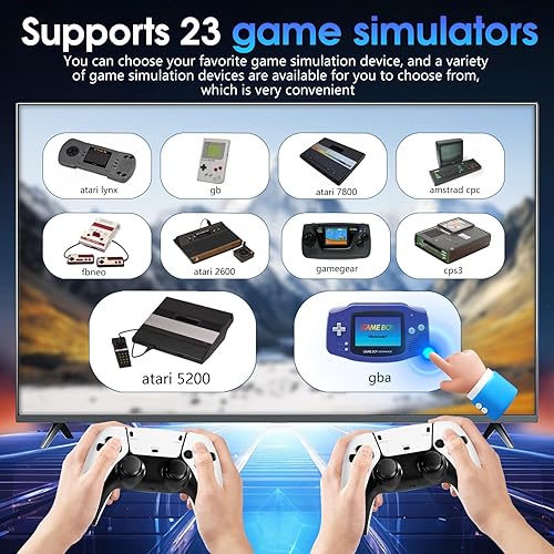 Miniatura 2 de 2025New Wireless Retro Game Console,40000+Games and 23 EmulatorsPlug and Play 4K HD HDMI TV Game Stickwith Dual 2.4G Wireless Controllers(128G) White
