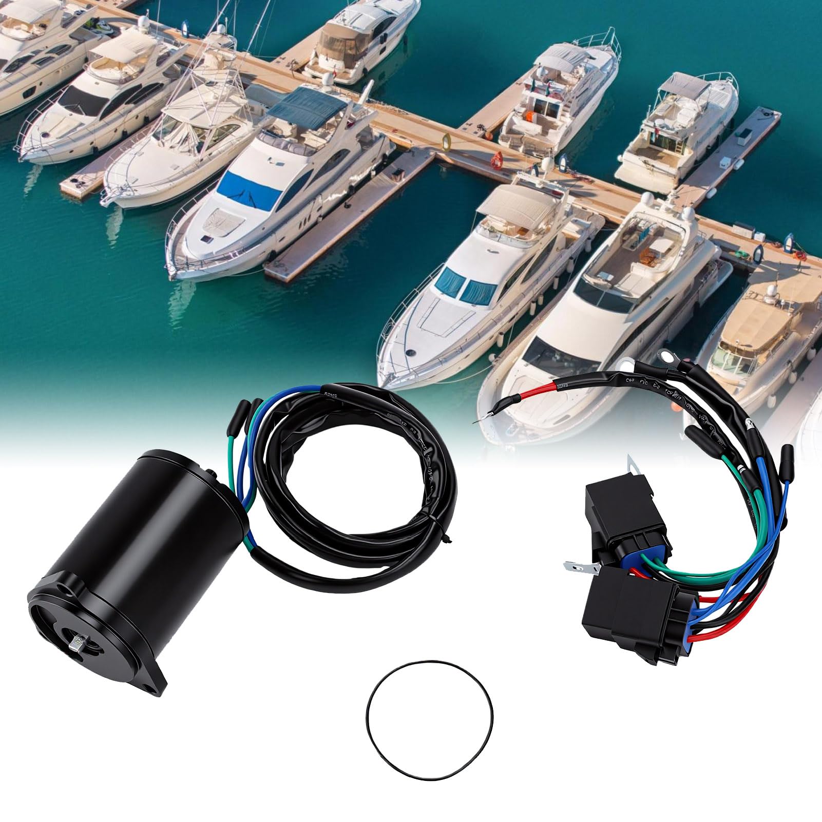 Motor de Fuerza de Trim para Fuera de Borda 12V 2 Cables con Relé