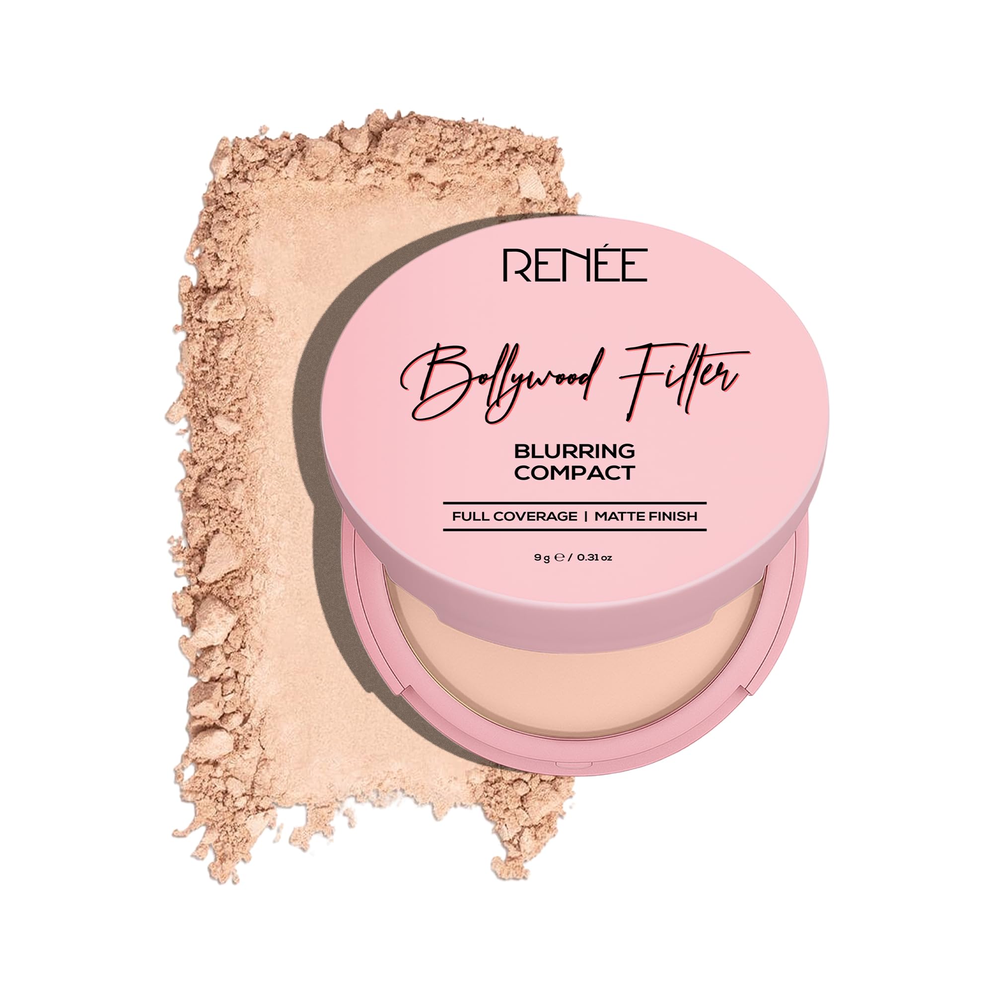 RENEE Bollywood Filter Blurring Compact- Cashew Swirl | Matte Finish, Full Coverage | Blurs Pores & Blemishes | 9 g-picture-35