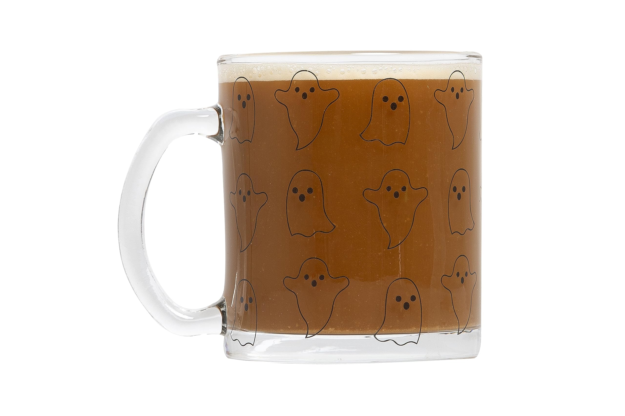 Pearhead Glasgeister-Tasse, Halloween-Heimdekoration, Kaffee- und Tee-Glasbecher, Herbst-Trinkgeschirr, Zubehör, saisonale Tasse, 340 ml.