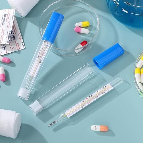 Miniatura 8 de Indicador de fiebre de lectura rápida para adultos con temperatura oral de vidrio, 2 unidades, para adultos ( grande)