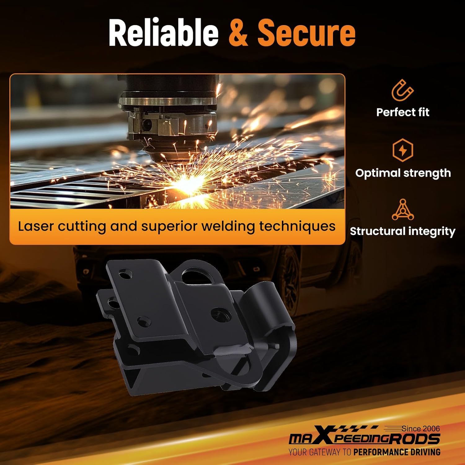 maXpeedingrods Trailer Hitch Receiver, Rear 2 Inch Receiver, Towing Hitch for Honda Rubicon/Rancher/Foreman TRX 420 500 520 700, Rincon 650 680 2003-2025 IRS