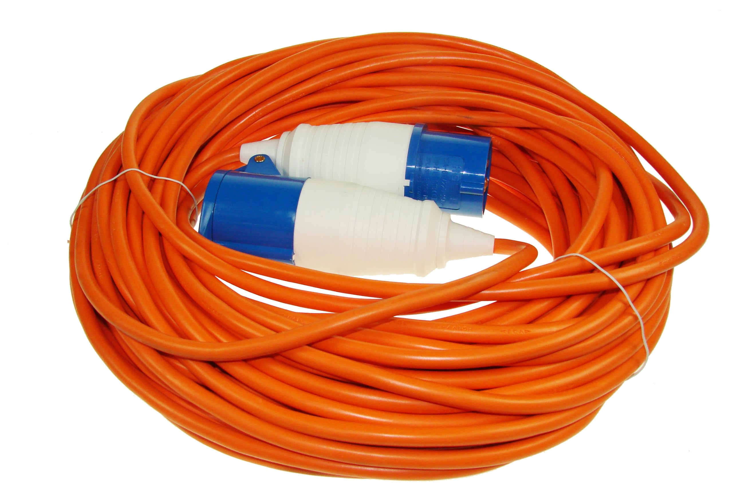 Maypole 10m Caravan Site Electrics Extension Lead, 230V 16 Amp Industrial Connectors, Orange