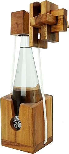 BSIRI Regalos rompecabezas de botella de vino, juegos para adultos, fiesta, rompecabezas duro, juegos de mesa para adultos, amantes de la caja,