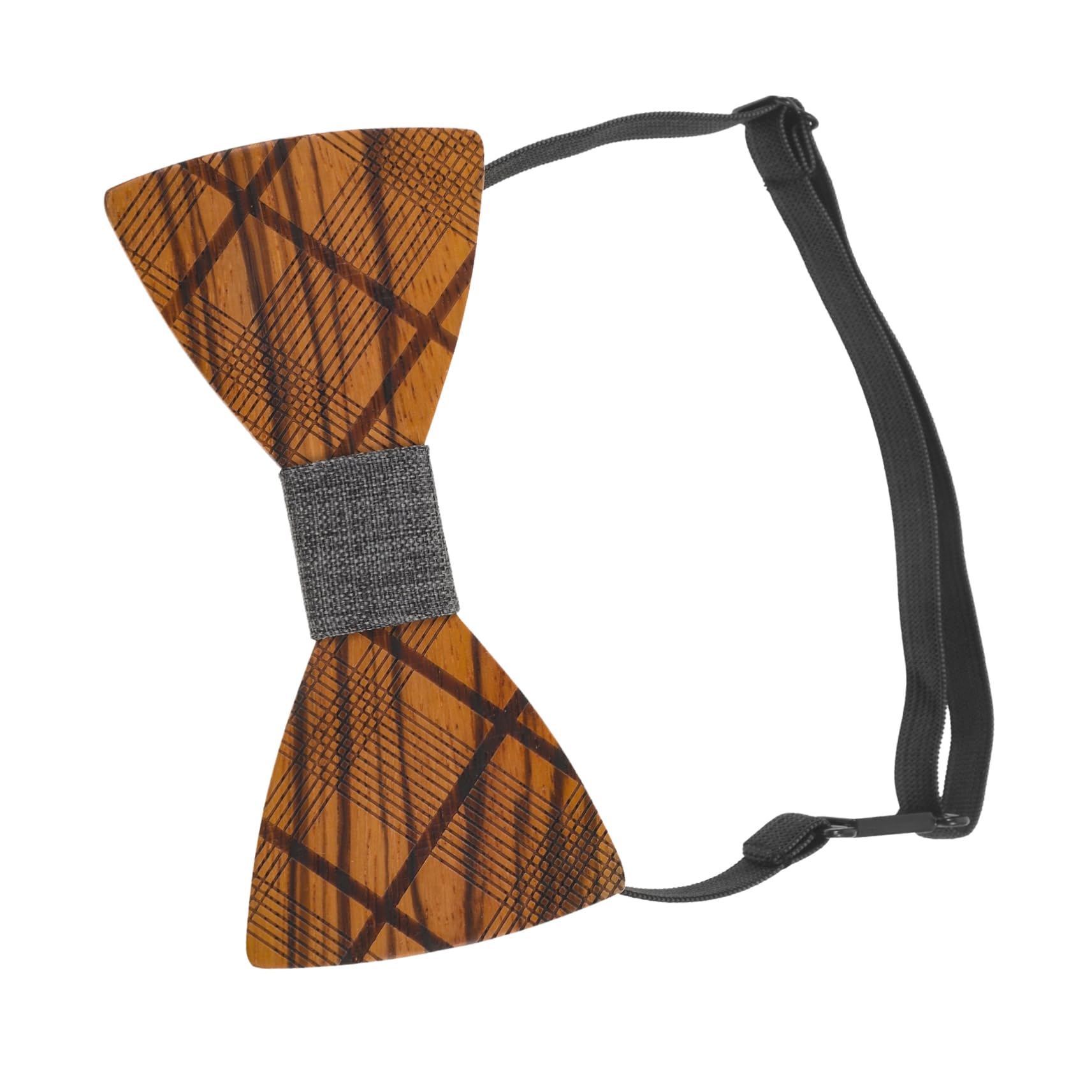 FOMIYES Men Handmade Bow Tie Adjustable Groom Bow Tie with Unique Stripe Design for Wedding Party and Formal Events Rustic Style Accessory for Sophisticated Outfits