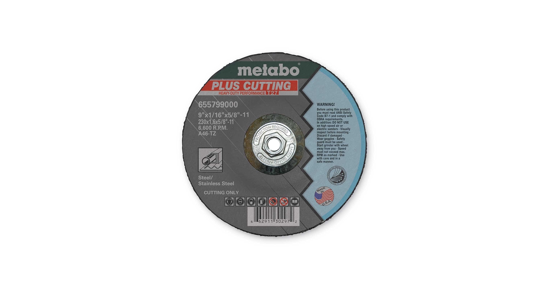 Amazon.com: Metabo 655799000 9 in. x 1/16 in. A46TZ Type 27