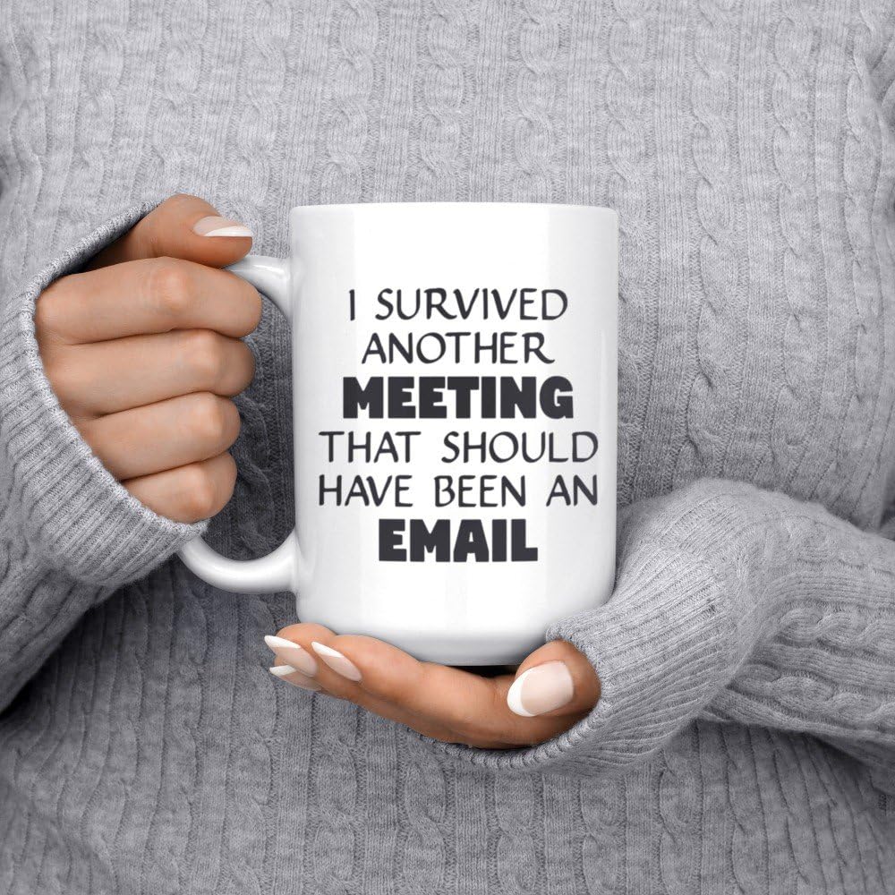 🔥 Cаѕhbасk uр tо 70% I Survived Another Meeting That Should Have Been An Email - WFH Work From Home Office Company - 15oz Deluxe Double-Sided Coffee Tea Mug Exсluѕіvе Dіѕсоunt 50% Prісе I Survived Another Meeting That Should Have Been An Email - WFH Work From Home Office Company - 15oz Deluxe Double-Sided Coffee Tea Mug