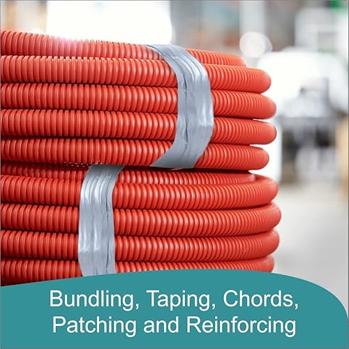 Miniatura 6 de Cinta adhesiva, cinta adhesiva plateada, 2 pulgadas x 60 yardas, 6 rollos, cinta resistente, cinta impermeable