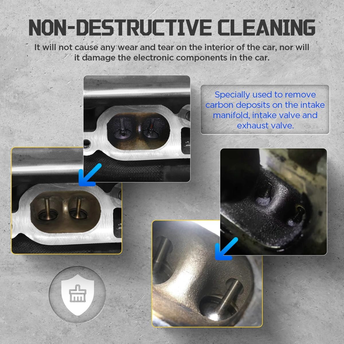 CMTOOL Walnut Blaster Kit for Carbon Cleaning, 1200W Car Carbon Cleaning Tool with 2kg Walnut Sand, Automotive Engine Exhaust Intake Valve Cleaner Machine, HTS558