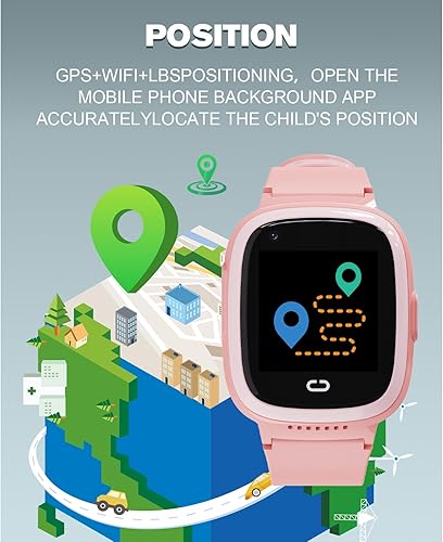 Miniatura 4 de PTHTECHUS Reloj inteligente 4G para niños con tarjeta SIM, reloj GPS para niños con videollamada, chat de voz WiFiGPSllamada SOS Chat Cámara
