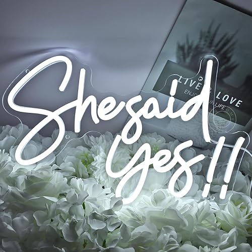 Miniatura 2 de Cartel de neón con luz LED de She Said Yes !! Propose Engagement Marry Me, letrero de decoración de pared, despedida de soltera, despedida de