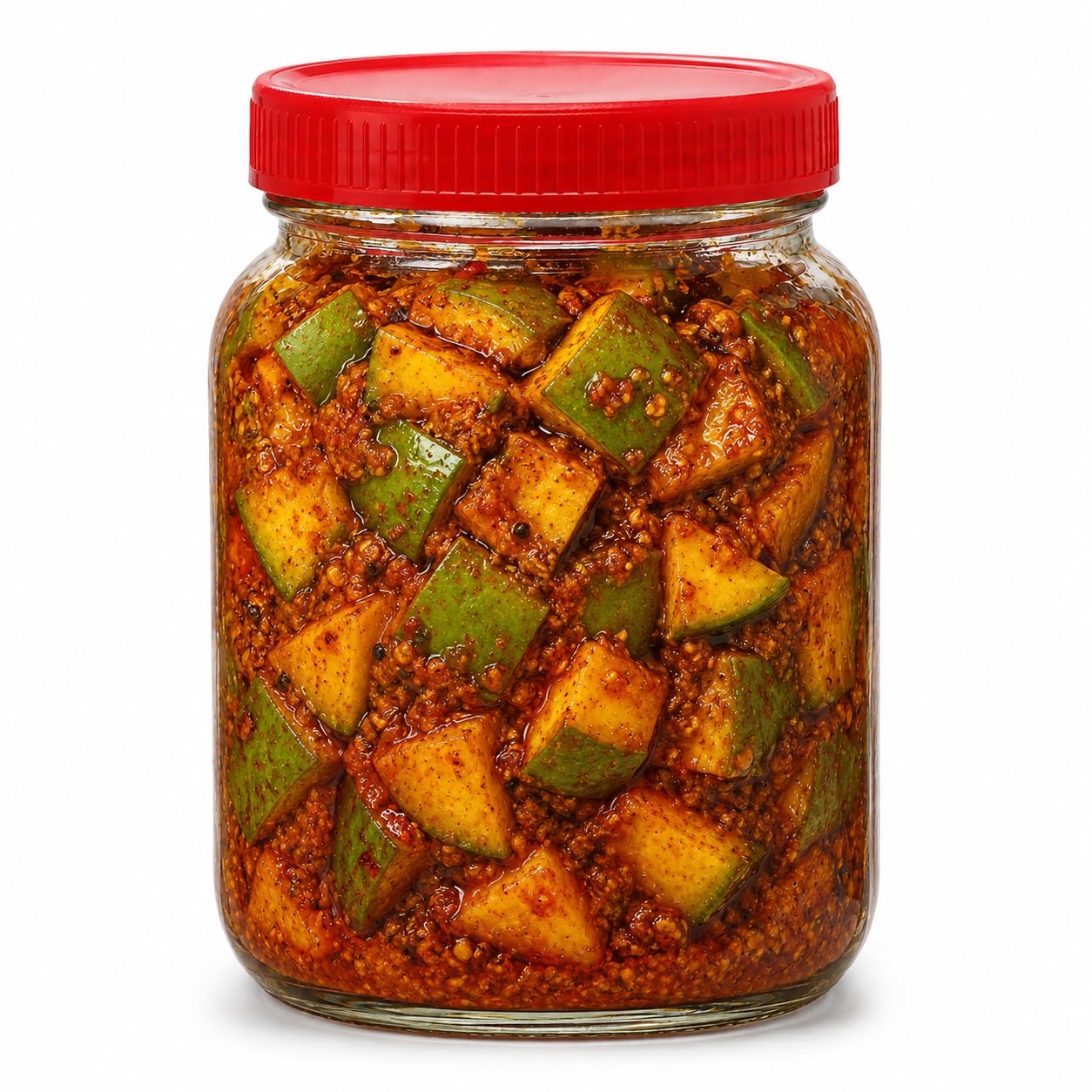 Glass Pickle Storage Jar with Airtight Red Lid, Large Square Achaar Container for Mango, Spice Pickle & Kitchen Storage, Transparent Durable Glass Jar (1, 1000ml)-image-31