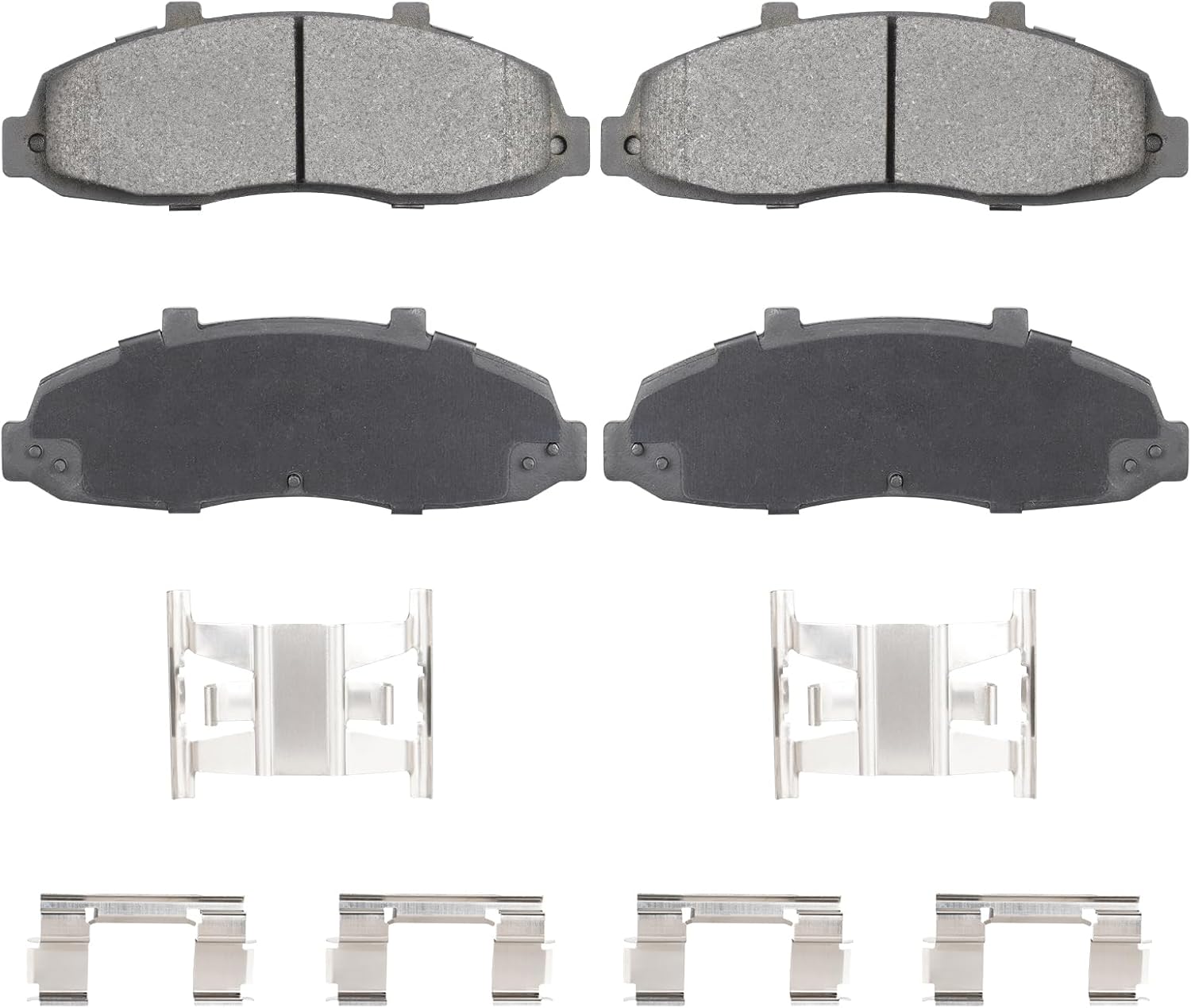 Front Semi-Metal Brake Pads Set for Ford F150 1997-2003 4.2L 4.6L 5.4L, F150 Heritage 2004, Blackwood 2002, Except 7700Lb Gross Vehicle Weight, 4PCS