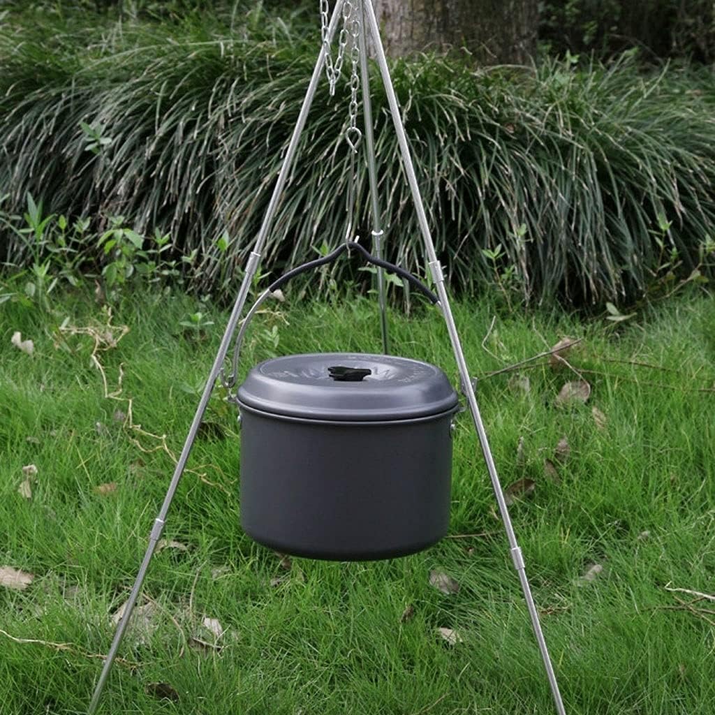 YYDS Outdoor Camping Camping Cooker Lightweight Pot Multifunction Hanging Pot 4.2L/7L Large Capacity Family Campfire Hiking Camping Cookware Adventures Picnics (Size : 7L)