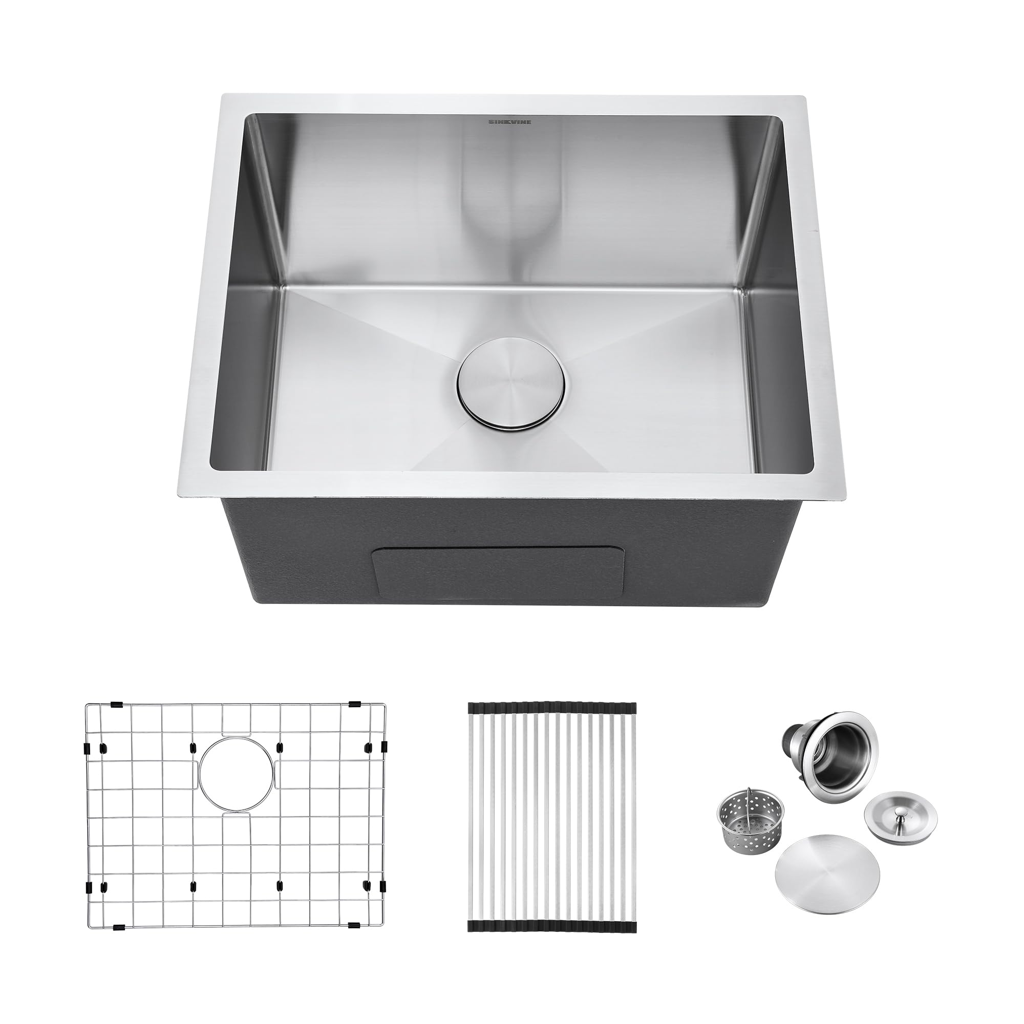23-inch Undermount Laundry Utility Sink, SINKVINE Stainless Steel Sink