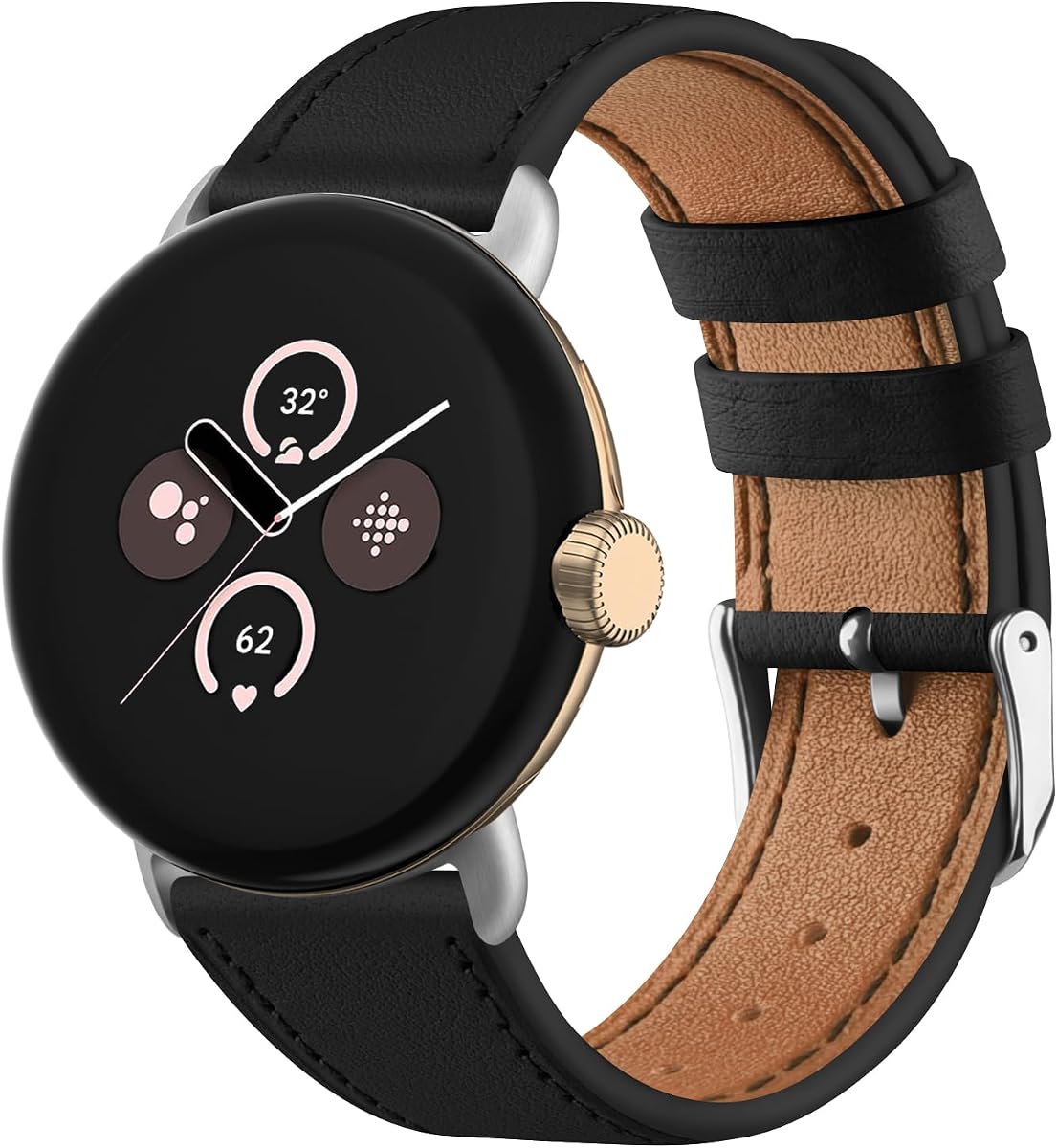 Meliya Leather Bands Compatible with Google Pixel Watch 3 41mm/Pixel Watch 2/1 Band, Premium Leather Strap for Pixel 3 2 1 Smartwatch