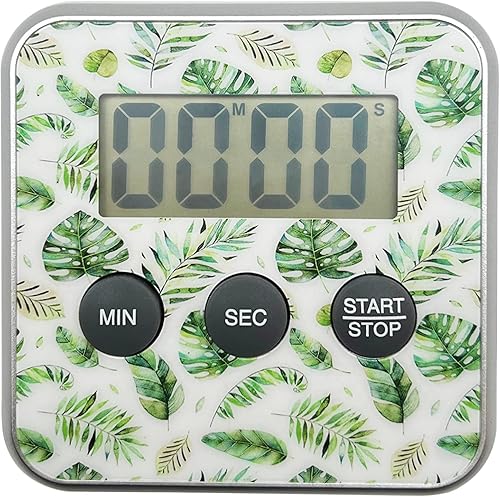 Temporizador electrónico multifuncional, gestión de aprendizaje en el aula, temporizador digital magnético para cocina (hojas de palma tropical