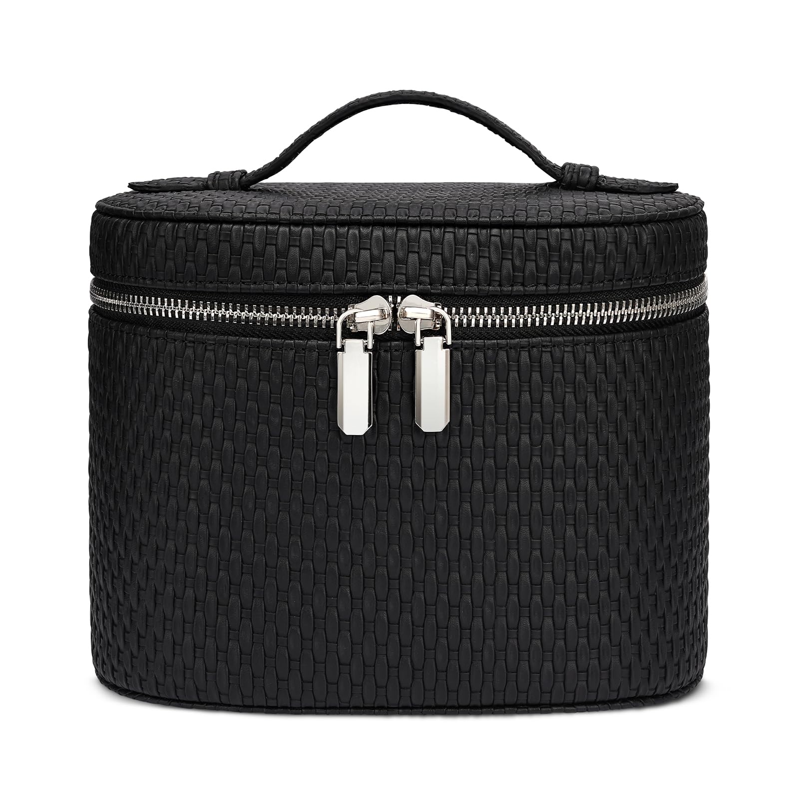 honitty Makeup Bag, Travel Make up Case with Compartments and Handle, Portable Cosmetic Organizer Bags,Toiletry Bag for Women