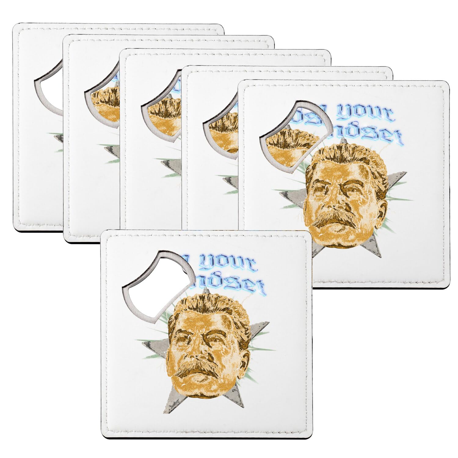 Sous verre décapsuleur protège table et ouvre bouteille humour lot de 6