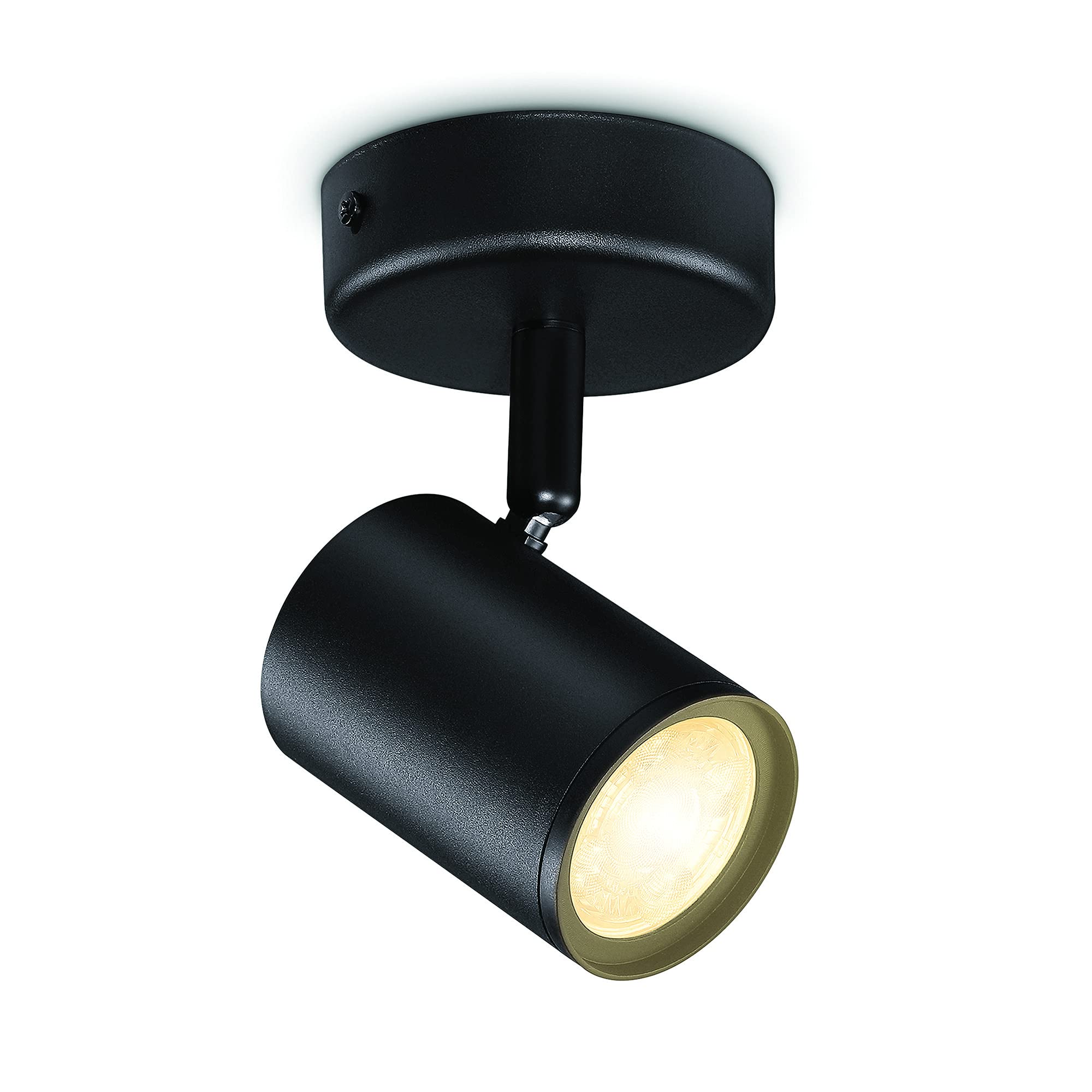 WiZ Tunable White Imageo Smart Connected WiFi Ceiling Light Spot Fixture. [1 Spot - Black] App Control for Indoor Home Lighting, Livingroom and Bedroom