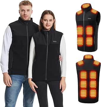 Avarmora Verwarmd Vest Voor Heren En Dames, Met 3 Instelbare Temperaturen 13 Verwarmingszones Elektrisch Verwarmbaar Outdoor Skien Motorrijden Vissen Ridder Zwart L 1011482118