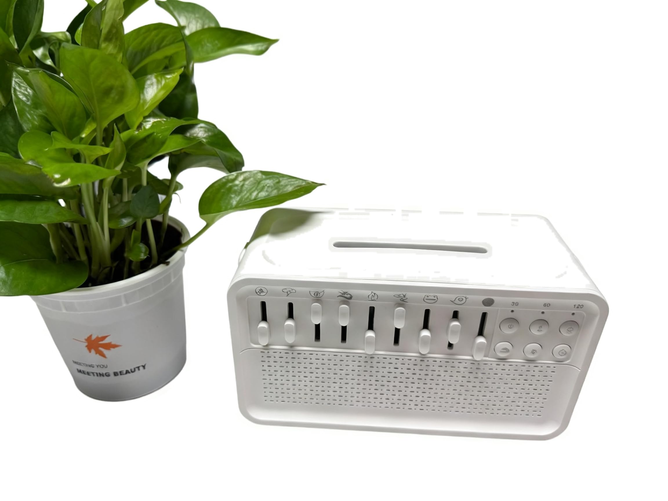 Thunderstorm Sound Machine con Bluetooth ofrece 8 sonidos naturales