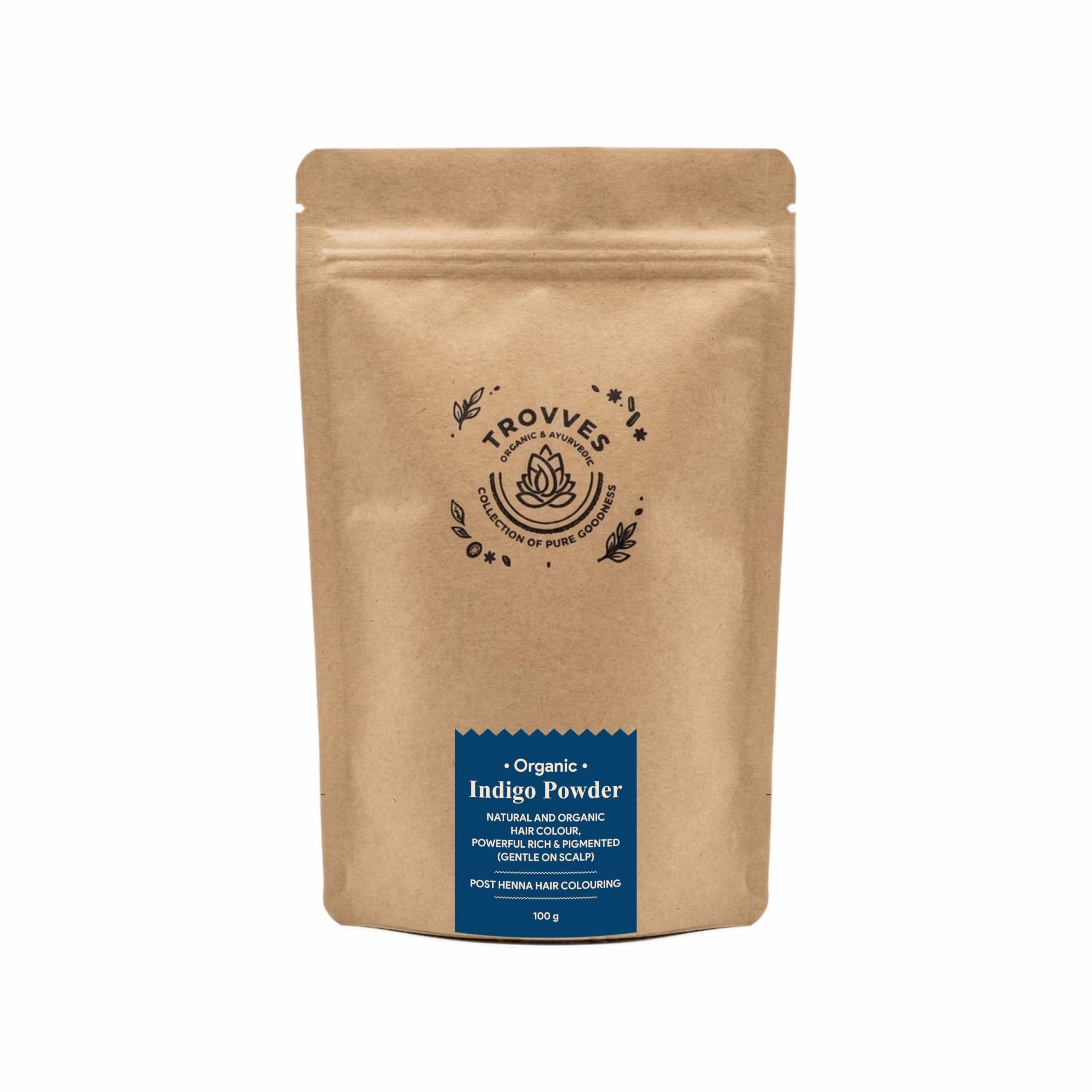 Indigo Powder for Black Hair | Natural Hair Color | Chemical-Free Hair Dye | 100% Pure Indigo Leaf Powder | 100g-picture-19