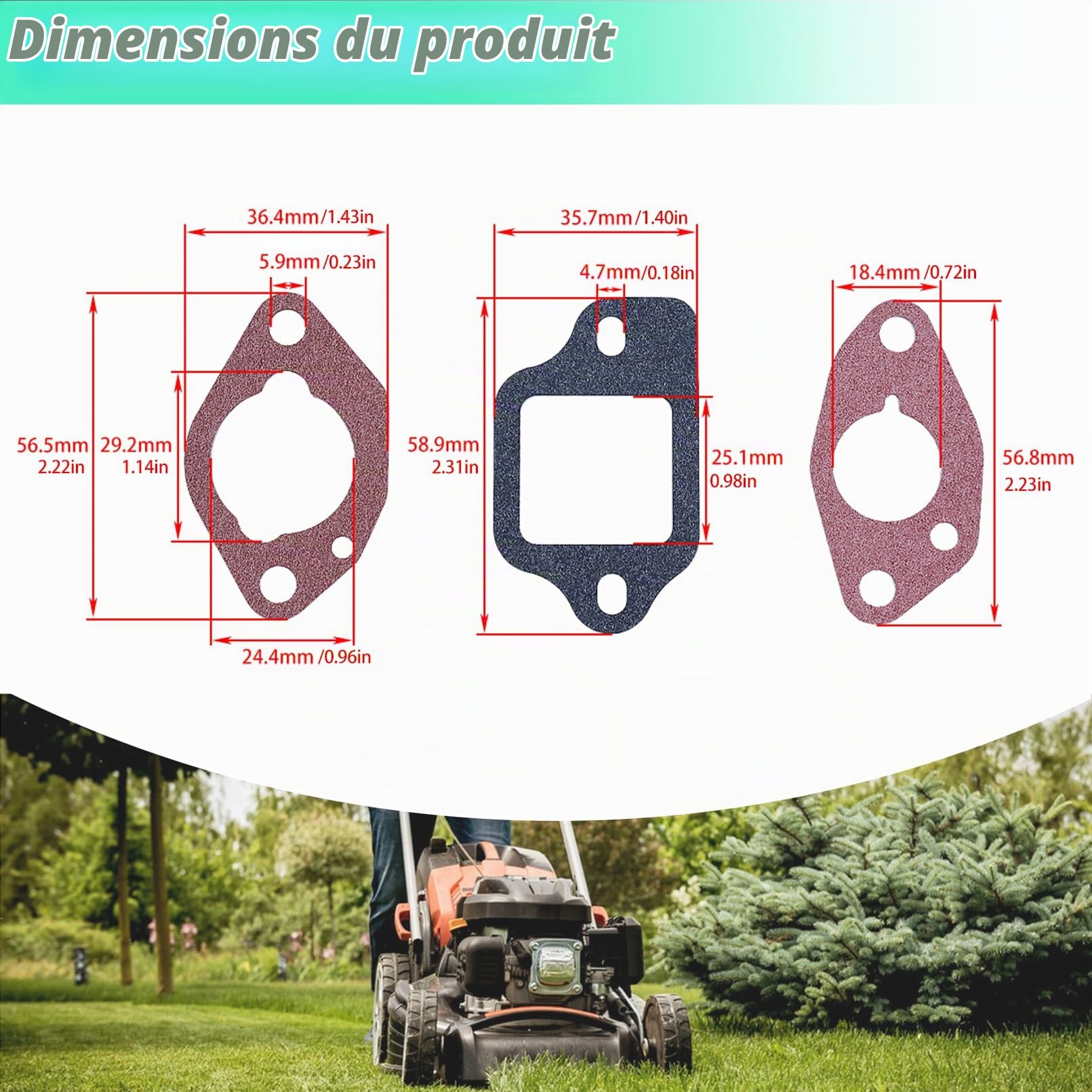 ADEFOL Kit carburateur pour Honda moteur GCV190 et tondeuse à gazon HRB217 HRX217, Carburateur + Filtre à air + Joints + Bougie d'allumage + Filtre à carburant accessoire kit 9 en 1