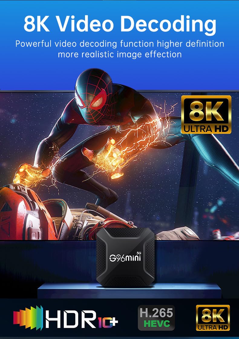 Android TV Box 13.0, Smart TV Box Android 4K con Telecomando Vocale, 4 GB di RAM, 64 GB di Rom, Doppio WiFi 2.4 E 5.8, WiFi 6, BT5.0, HDR10, Supporto Video,4gb+64gb