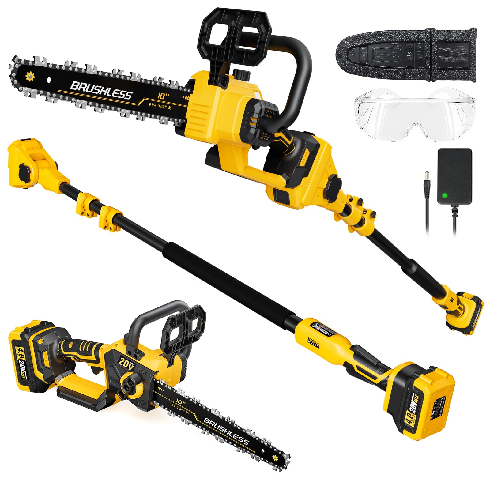 DOOYUTOOL 2-in-1 Electric Pole Saws Compatible with Dewalt