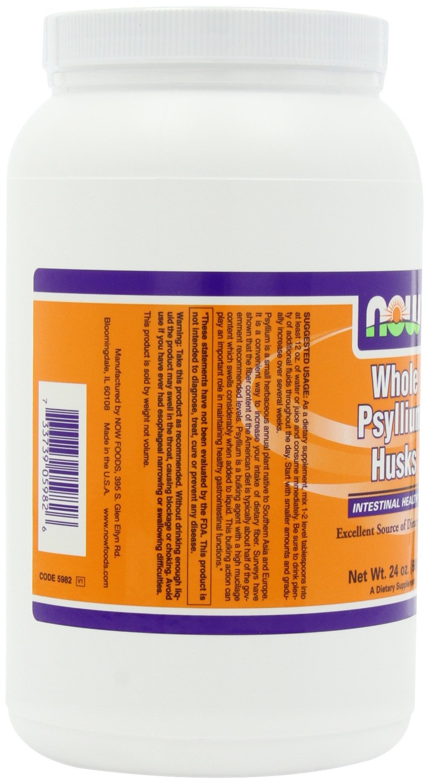 NOW Whole Psyllium Husk 24-OuncePack of 3 product thumbnail 8