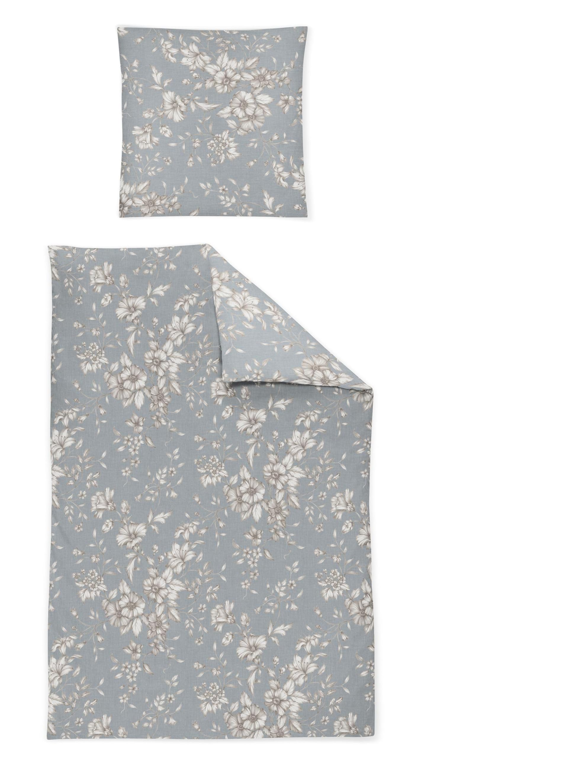 Irisette Biber Bettwäsche Koala 8484-20, grau, Größe:135x200 cm + 80x80 cm