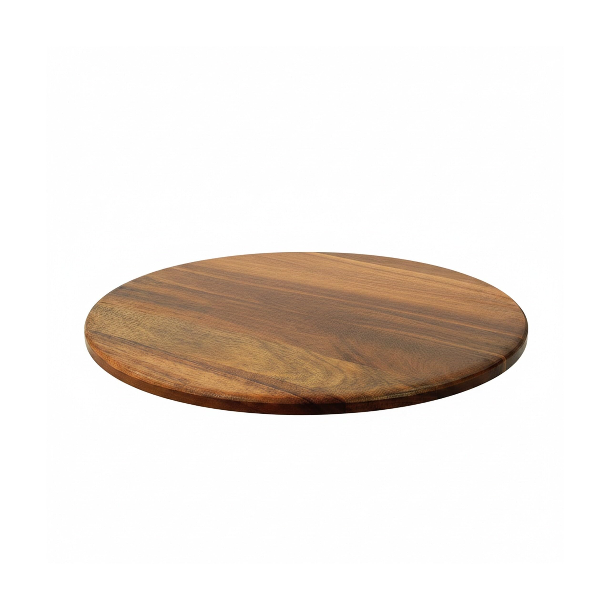 Relaxdays Plato Giratorio de Acacia, 360° rotativo, Ø 40 cm, para Servir Aperitivos, Bandeja Redonda, Color Natural