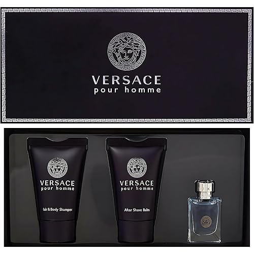 Versace Pour Homme for Men, 3 Piece Mini Gift Set