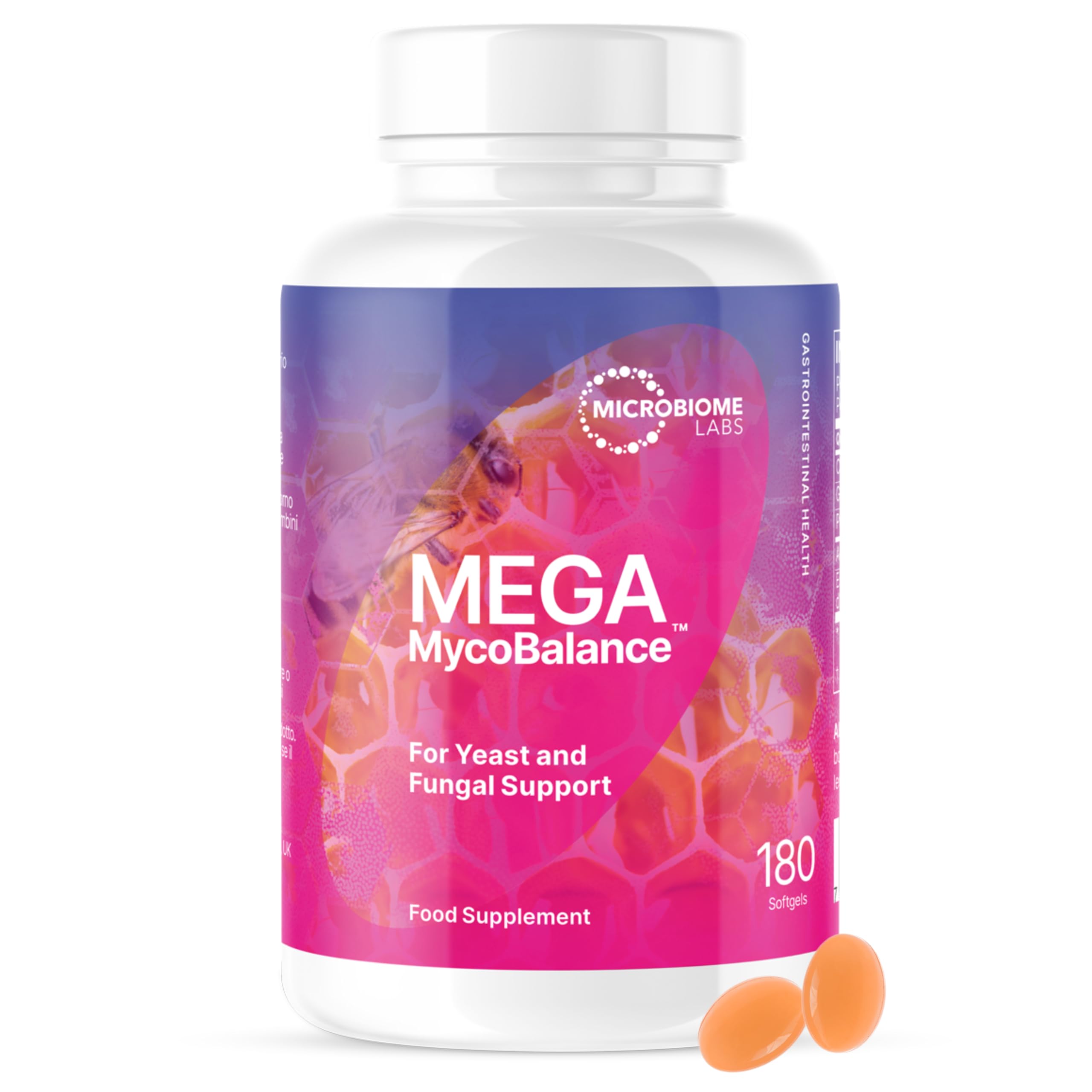 MegaMycoBalance – Candida Support & Yeast Management Supplement, Targeted Fungal Balance with Undecylenic Acid & Bee Propolis, 180 High-Strength Softgels