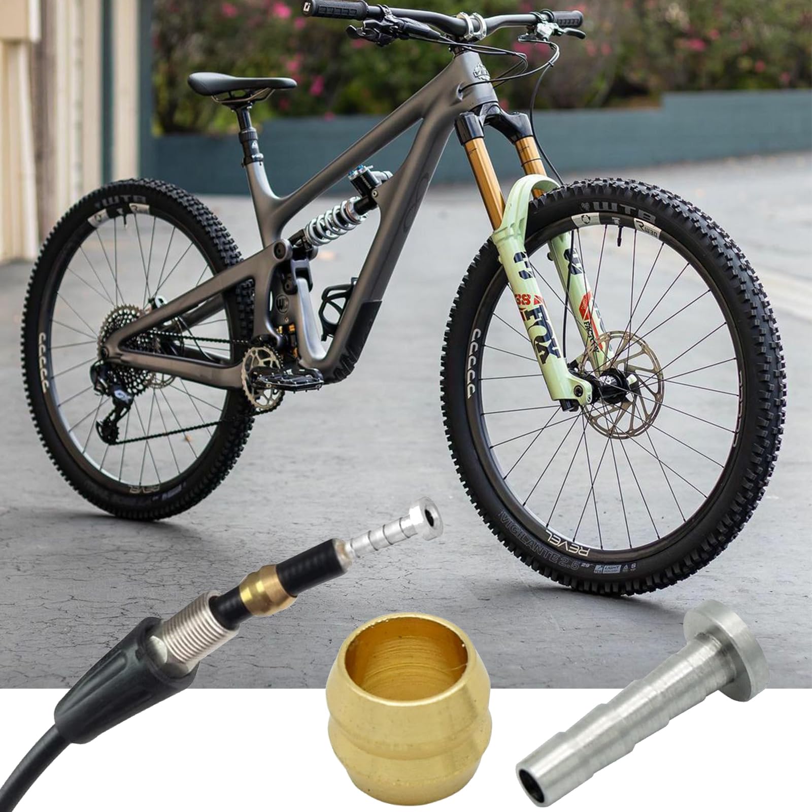 10 zestawów Olive Rowerów Hamulca i złącza, Oliva wkładka do węża rowerowego, zestaw do podłączenia mosiądzu do hydraulicznego dysku do roweru górskiego Shimano BH90