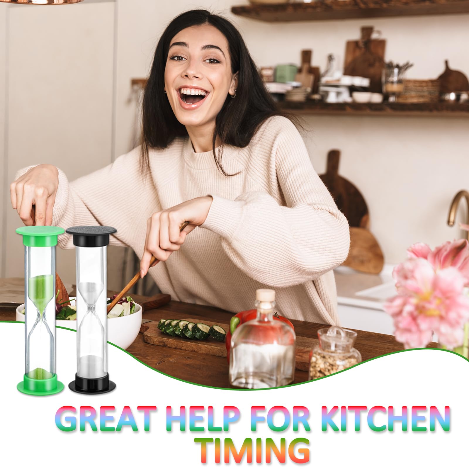 40 timer con sabbia da 2 minuti per bambini, multicolore, in plastica, mini clessidra, per adulti e bambini, in classe, cucina, giochi, ufficio, scuola
