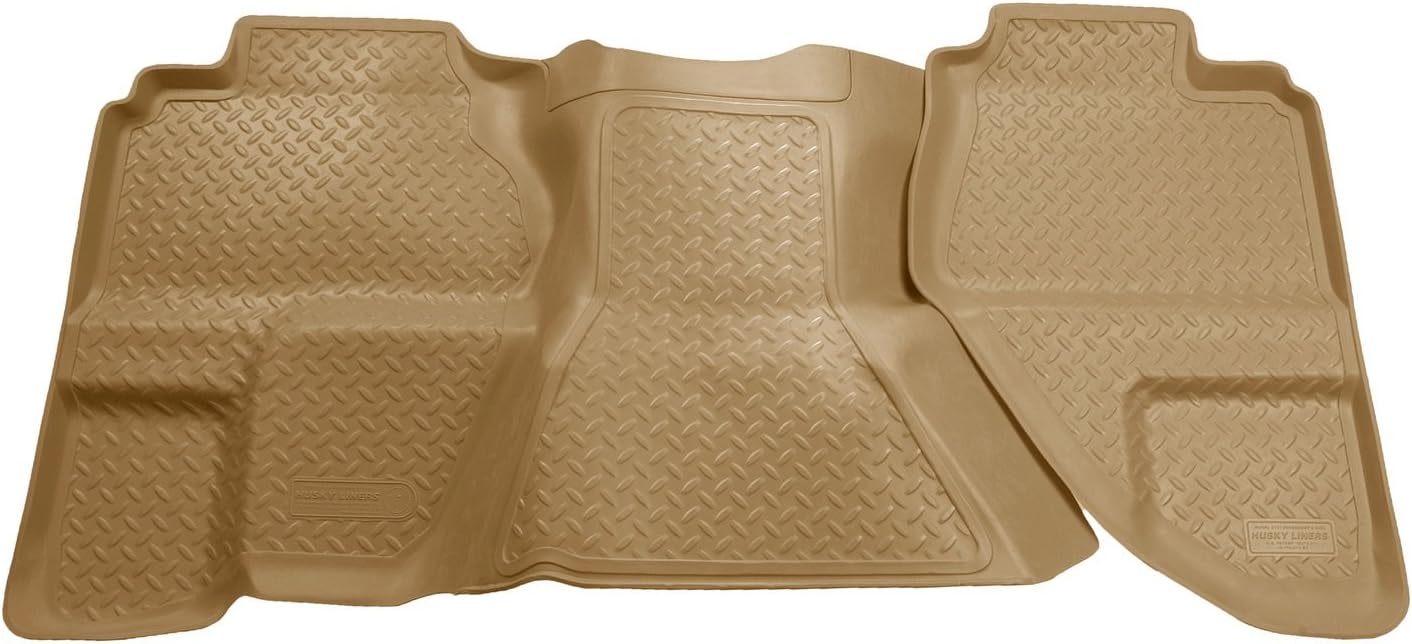 Husky Liners Custom Fit Second Seat Floor Liner for Select Chevrolet Silverado/GMC Sierra Models (Tan)
