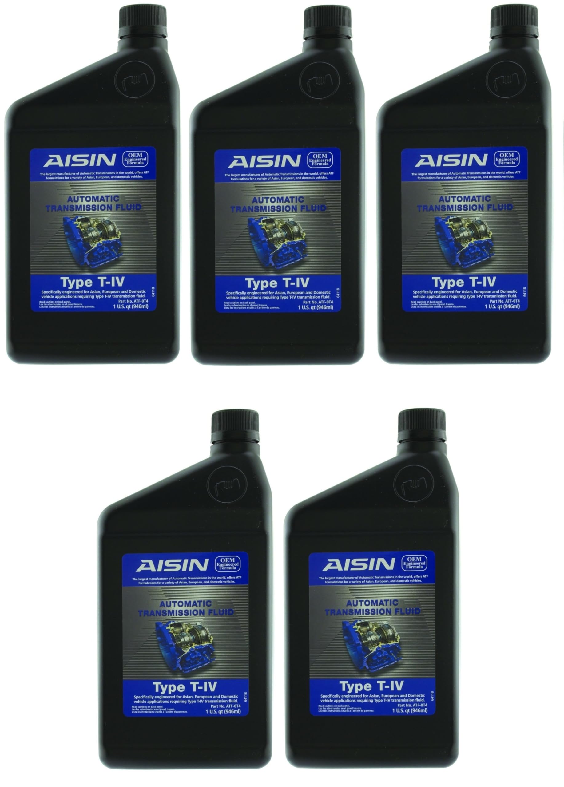 Set of 5 Automatic Transmission Fluids AISIN for Audi Mini Toyota VW Volvo