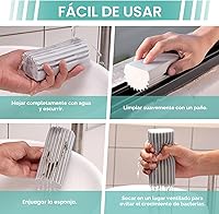 Vista 4 de 4 paquetes de esponja para limpieza húmeda, esponja gris para limpieza de polvo, herramienta de limpieza reutilizable para el hogar para persianas