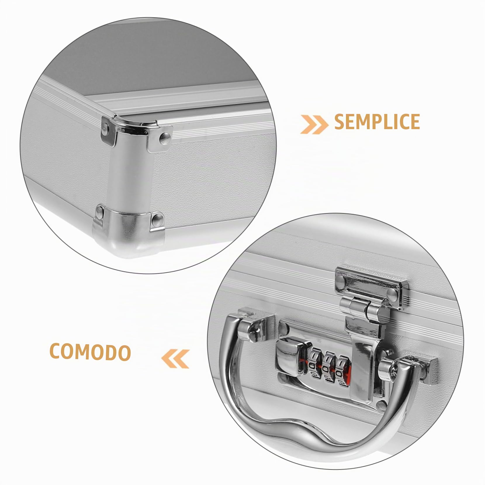 DOITOOL Valigetta in Metallo Porta Attrezzi Con Password Custodia Rigida Con Maniglia 11.42X8.07X4.13 in Per Organizzatore Di Strumenti Uso Interno Ed Esterno