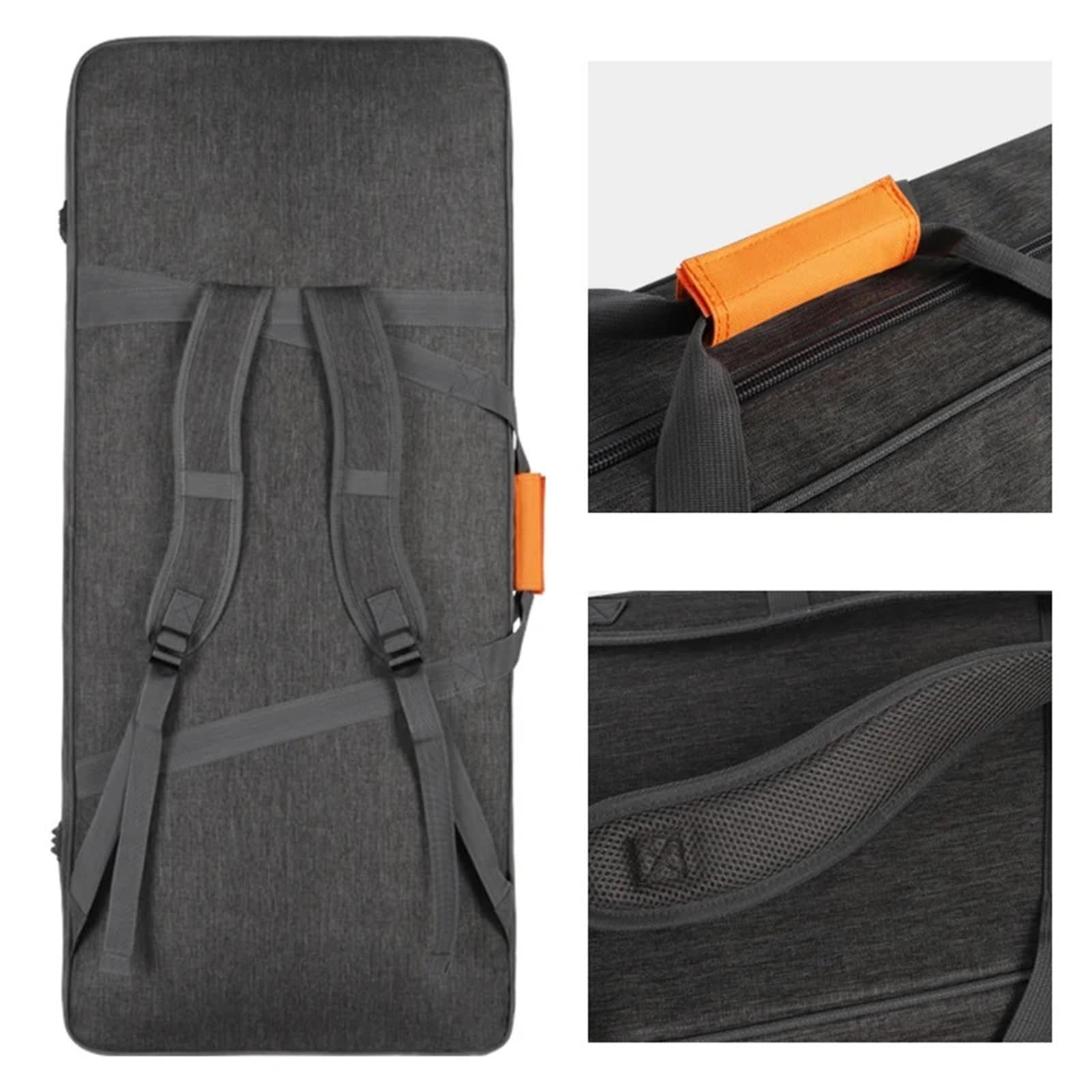 Bolsa Para Teclado De Piano Funda acolchada for Piano y órgano electrónico, bolsa for teclado, protección for instrumentos, portátil, antigolpes, mochila impermeable, 61 teclas Para Piano(Black)