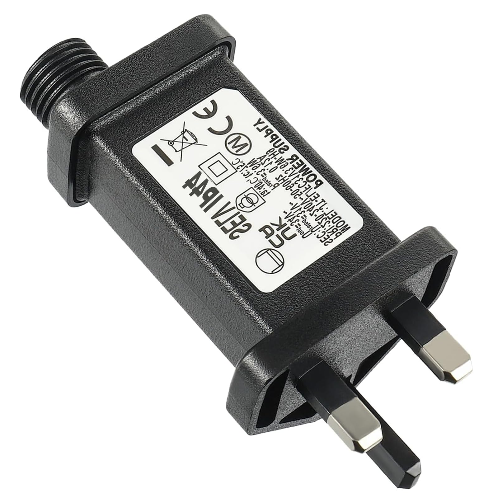 LED Transformer Plug for Christmas Lights 4.5V 1A Led Driver Adapter for Christmas Tree Lights, Icicle/Fairy/Net/Flashing Lights, Colourful Lights, IP44 Waterproof Replacement Plug, Indoor/Outdoor Use