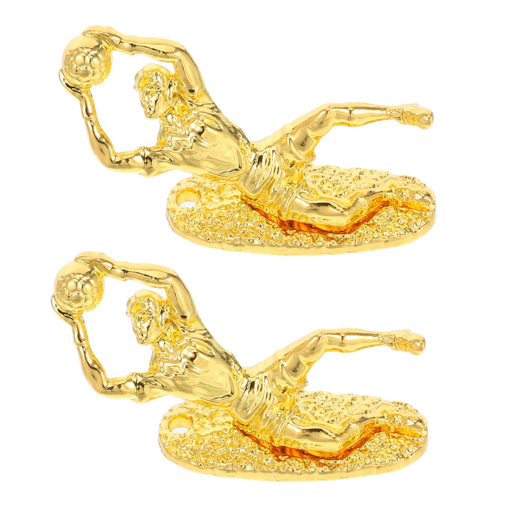 Milisten 2Pcs Miniature Soccer Trophy for Sports Matches and Competitions for Desktop Decoration and Present for Football Fans