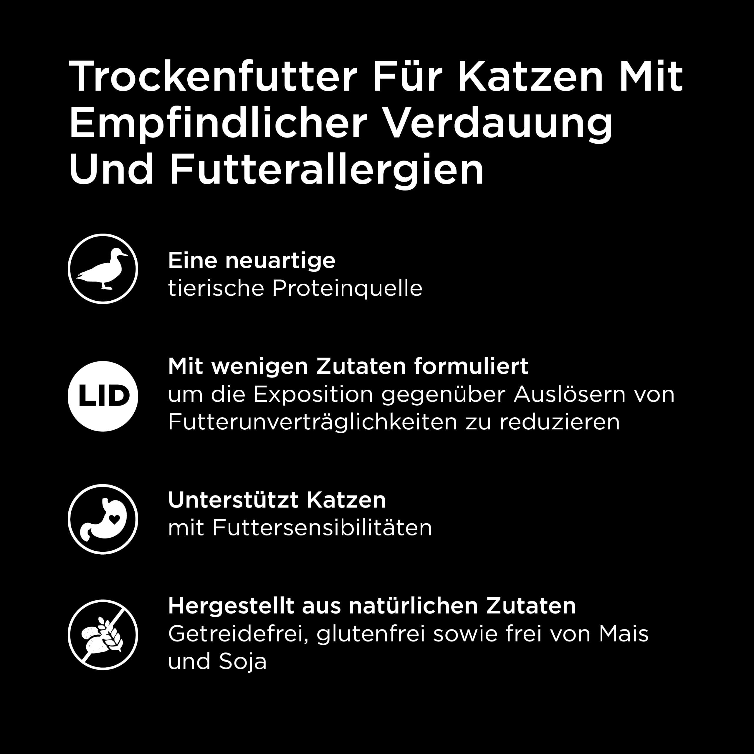 Go! Solutions Katzentrockenfutter Ente, getreidefrei Sensitivities, 3,7 kg
