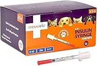 Vista 1 de Brandzig U-40 Pet Insulin Syringes 29G 1/2cc, 1/2" 100-Pack