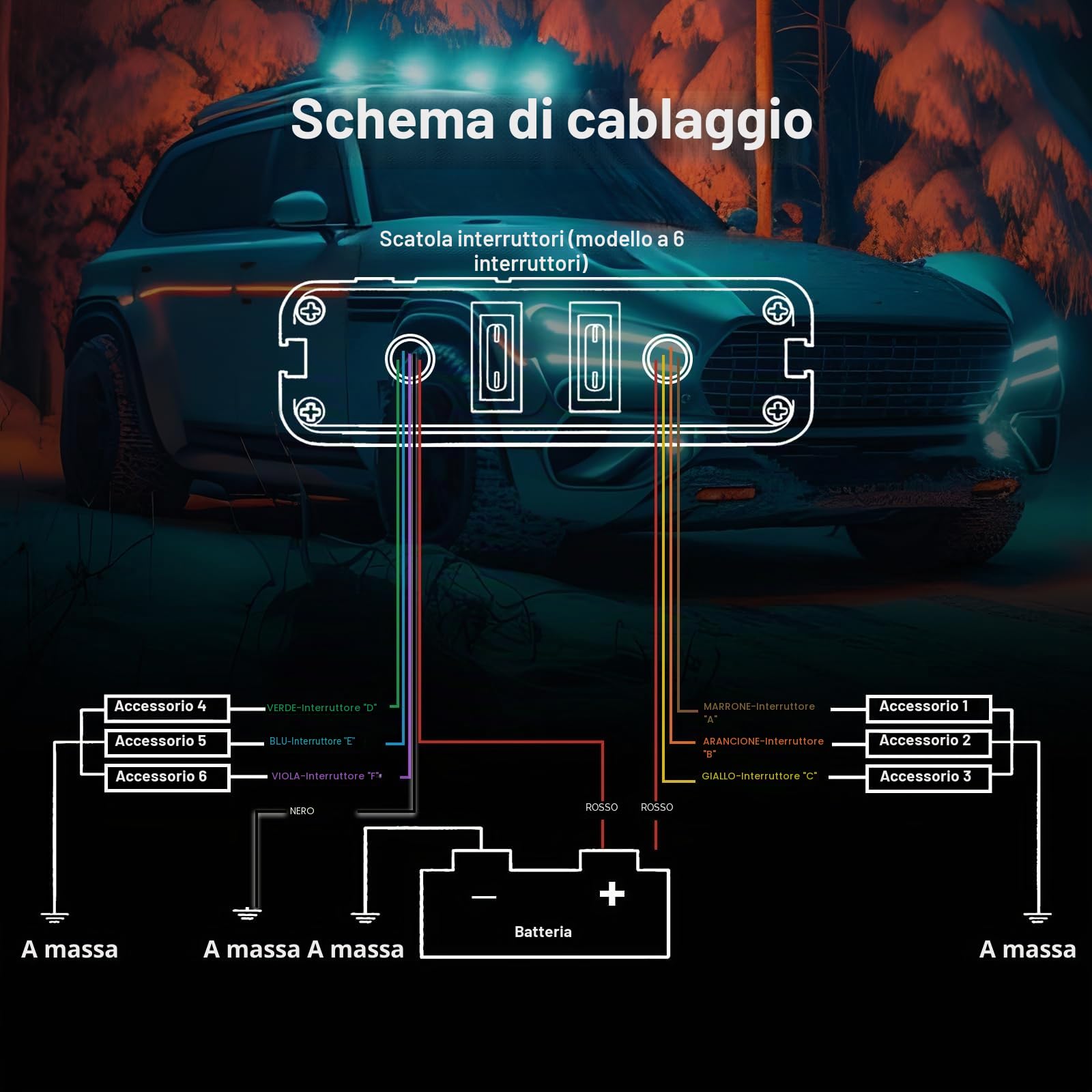 Geloo Interruttore a levetta a 6 marce, quadro elettrico SPST 12 V, interruttore on/off, 40 Amp Max per auto, barche, marine, camper, camper e camper