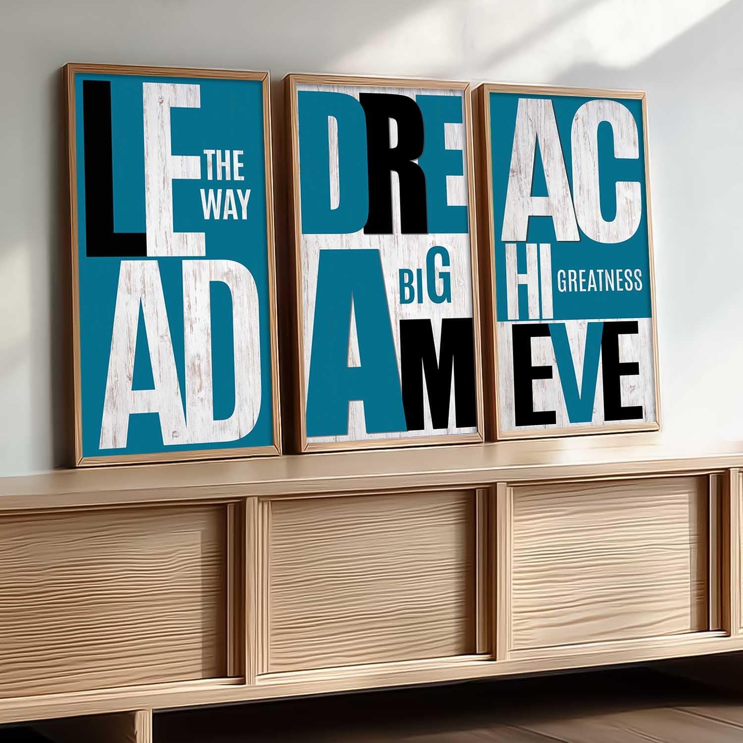 Motivational Wall Art - Set of 3 Framed Prints -12
